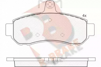 R BRAKE rb1752 -  Комплект тормозных колодок, дисковый тормоз